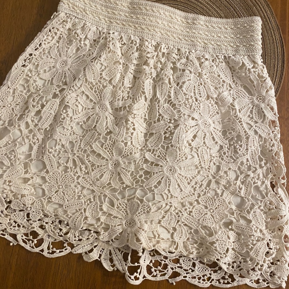 Crochet knit skirt